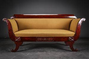 Sofa af mahogni, senempire stil