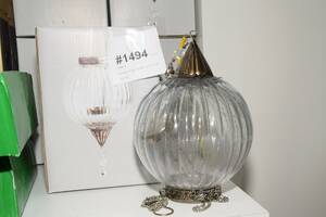 Hänglyktor glasmetall, 3 st, H 21 cm