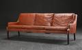 Georg Thams. Tre-pers. sofa, læder
