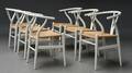 Hans J. Wegner. Sæt på seks Y- stole, model CH-24. 6 