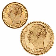20 kr 1910, 10 kr 1908, H 1, 2, F 297, 298