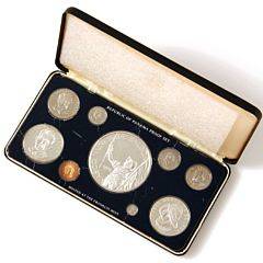 Panama, proof sæt 1978, æsken lidt slidt - men mønterne i proof stand