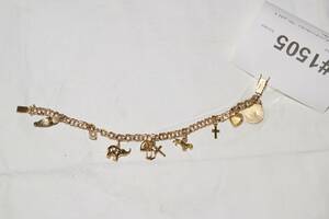 Armband med berlocker, 18K guld, L 19 cm
