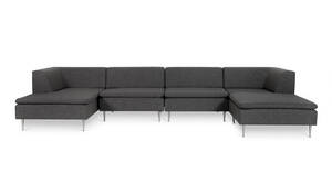 DAMM MODULSOFA betrukket med slidstærkt DARK KNIGHT møbelstof