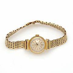 Omega Damearmbåndsur af 14 kt. guld. Mekanisk værk med manuelt optræk. 1950-60erne.