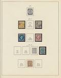 Norge. 1856-1947. Samling på Stender-blade med bl.a. flere skillingsmærker. Se fotoudsnit