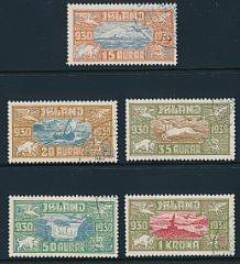 1930. Altinget, Luftpost. Pænt stemplet sæt. Facit 3500