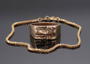 Ring samt armbånd af guld 2