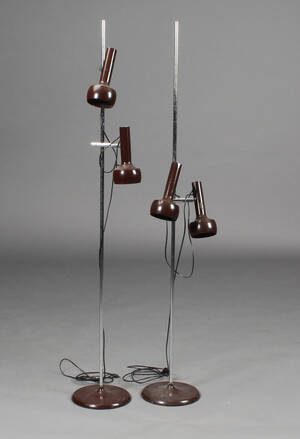 Par standarlamper af forkromet stål 2