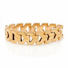 Armbånd af 14 kt. guld. Vægt ca. 40 gr. L. ca. 19 cm.