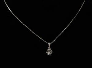 Halsband med hänge, 18k vitguld