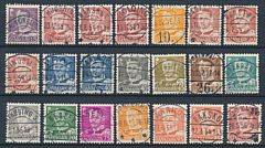1948-1956. Fr.IX. 21 mærker med LUXUSSTEMPLER