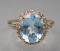 Topas- og diamantring