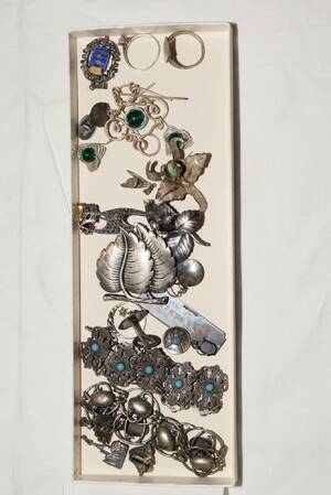 Diverse silversmycken, armband, broscher, ringar m m