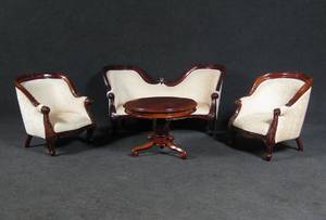 Miniaturmöbel, Salon aus Puppenmöbeln 4