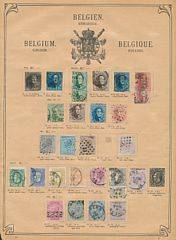 Belgien. Gammel samling på 6 albumblade.