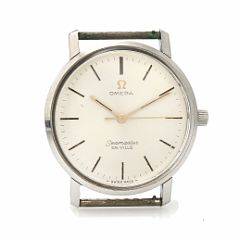 Omega Herrearmbåndsur i stål. Model De Ville. Mekanisk værk med manuelt optræk. 1960erne.
