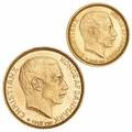 10 kr 1913, H 2, F 300, 20 kr 1913, H 1A, F 299, i alt 2 stk