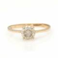Diamantring af 14 kt. guld prydet med brilliantslebet diamant på ca. 0.75 ct. Str. 51,5. Ca. 2010.