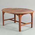 Butlers tray af mahogni, løs top med udklapssider og ender, beslag af messing. 20. årh. H. 55. L. 90120. B. 6090.