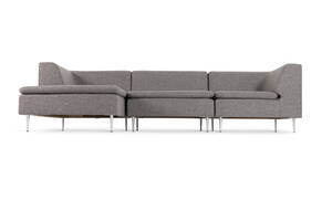 DAMM MODULSOFA betrukket med slidstærkt URBAN GREY møbelstof