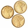Australien, sovereign 1883 M, 1886 M, 1887 M, F 16