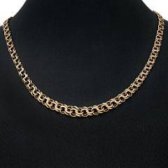Halskæde af 14 kt. guld i forløb. Vægt ca. 30,5 gr. L. ca. 45 cm. Ca. 1960.