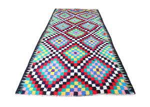 Persisk Kermanshah nomade-kelim, 343x185 cm.