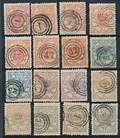 1864. Planche 1864-udgave, bl.a. 3 stk. 16 skilling.