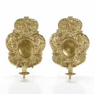 Väggplåtar ett par mässing