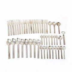 Sigvard Bernadotte Bernadotte. Bestik af sterlingsølv. Georg Jensen efter 1945. Vægt eksklusive del med stål 1996 gr. 47