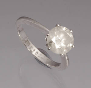 Diamant solitairering, ca. 2.21 ct. Denne auktion er annulleret2015393