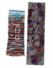 To moderne tæpper, Jade. 300 x 80 samt Atlas. 206 x 77. Begge 21. årh.2