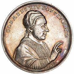 Vatikanet, Clement XIV, 1769 - 1774, sølvmedaille over udvisningen af jesuitterne, 1773, 21,85 g, 45 mm