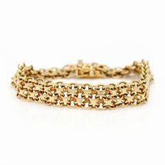 Armbånd af 18 kt. guld. Vægt ca. 26 gr. L. ca. 19 cm. Ca. 1970.