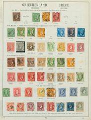 Grækenland. 1861-1940. Ældre samling på løse sider med bl.a. ca. 100 Hermeshoveder. AFA ca. 25000