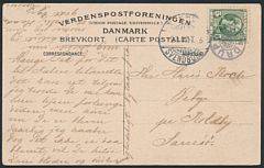 ØXENDRUP. Stjernestempel på postkort.