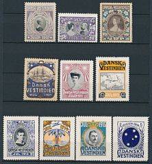 1907-1916. Julemærker. Komplet i ubrugt kvalitet.