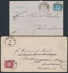 1864-1872. 2 pæne skillingsbreve