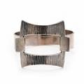 Hans Hansen Armring af sterlingsølv. Diam. ca. 6 cm. 1950-60.