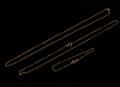 Halsband 2st samt armband, 18k