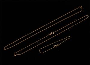 Halsband 2st samt armband, 18k