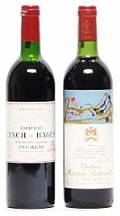 1 bt. Château Mouton Rothschild, Pauillac. 1. Cru Classé 1981 A-AB bn.  etc. Total 2 bts.