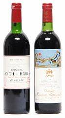 1 bt. Château Mouton Rothschild, Pauillac. 1. Cru Classé 1981 A-AB bn. etc. Total 2 bts.