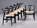 Hans J Wegner. Seks Y-stole, sortlakerede 6 