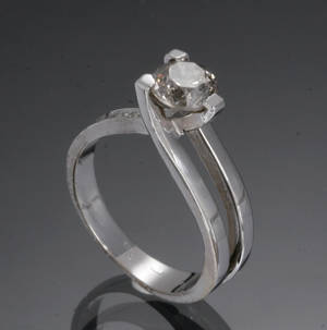 Diamantring, ca. 1.34 ct