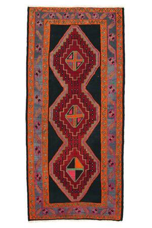 Persisk Kermanshah nomade-kelim, 300x135 cm.