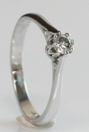Solitairering, ca. 0.20 ct.