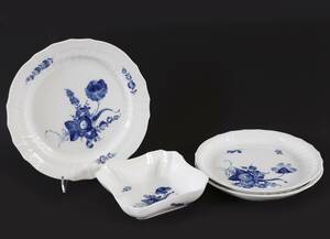 Servisdelar 4st, Blå blomster, Royal Copenhagen