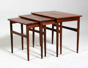 Dansk møbelproducent. Sæt indskudsborde, palisander 3